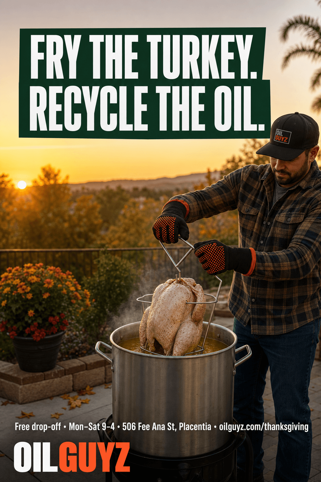 Fry the turkey, recycle the oil graphic