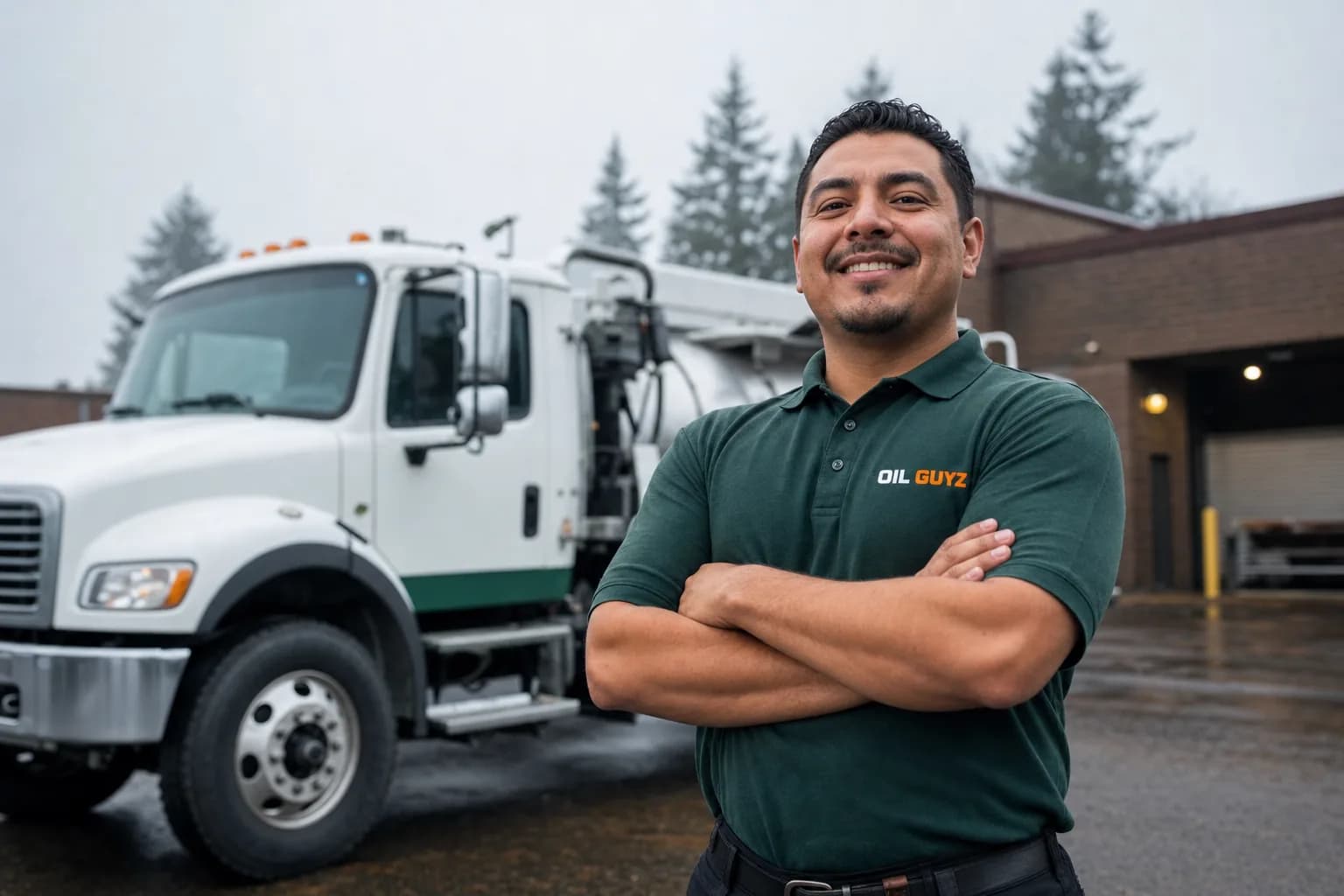 Used cooking oil pickup truck servicing restaurants in Tacoma and Pierce County